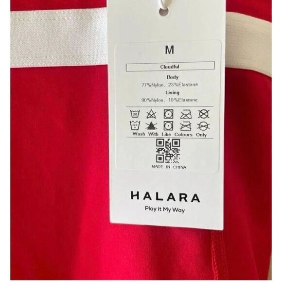 Halara Red Jakarta  Poinsettia Everyday Cloudful Air Fabric SZ M #1663 - Picture 12 of 15